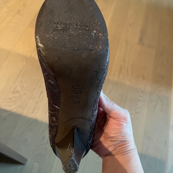 Donald J. Pliner | Purple Ceci Beaded Peep-Toe Heel (10M) - Picture 9 of 10